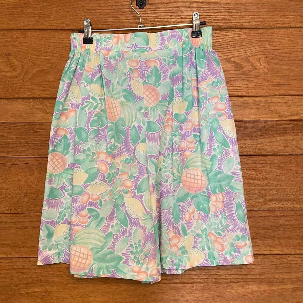 Vintage 80s 90s Cricket Lane fruit novelty print shorts